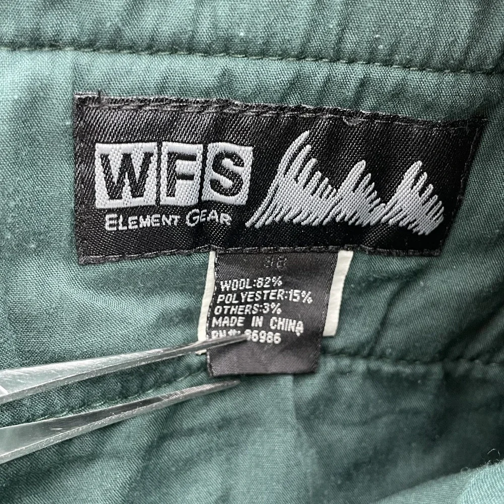 WFS Element Gear Cargo Pants Men 35x26* Forest Green Wool Blend Hunting‎ Outdoor